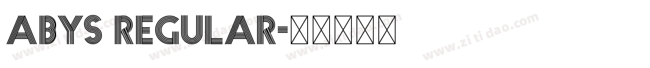 Abys Regular字体转换